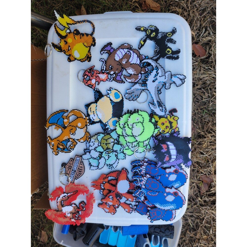 Pokemon keychains and  bookmarks  hue forge
